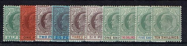 Image of Nigeria & Territories ~ Lagos SG 44/53 LMM British Commonwealth Stamp